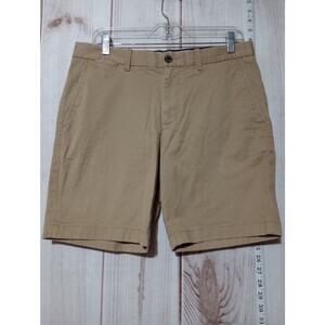 Original Penguin Shorts Mens 32‎ Khaki Slim Fit Chino Summer Casual Flat Front